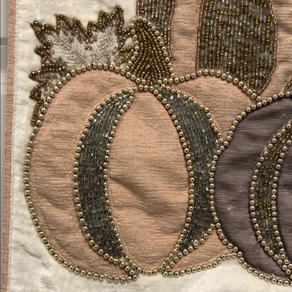 Fancy Beaded Velvet Table Runner - Picture 5 of 5